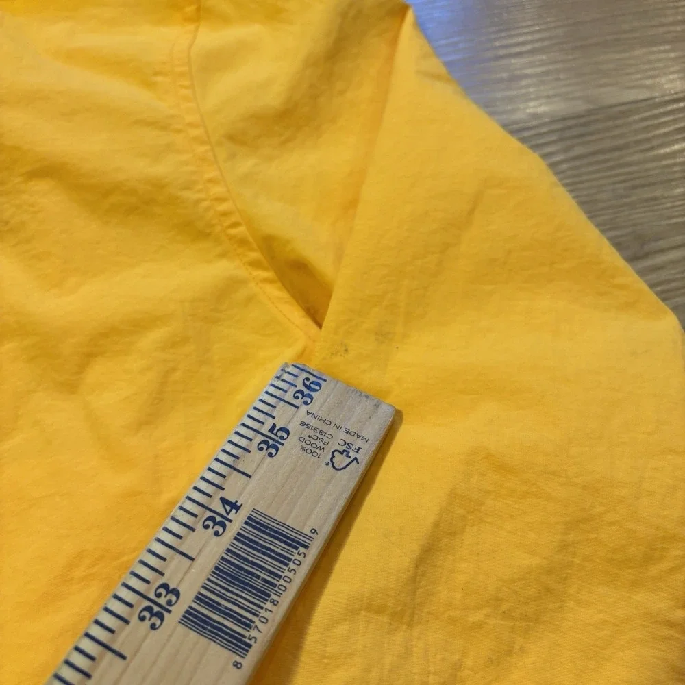Levi's Hooded Rain Jacket Men's XL Yellow Windbreaker Jacket Full Zip Utility - Picture 4 of 15